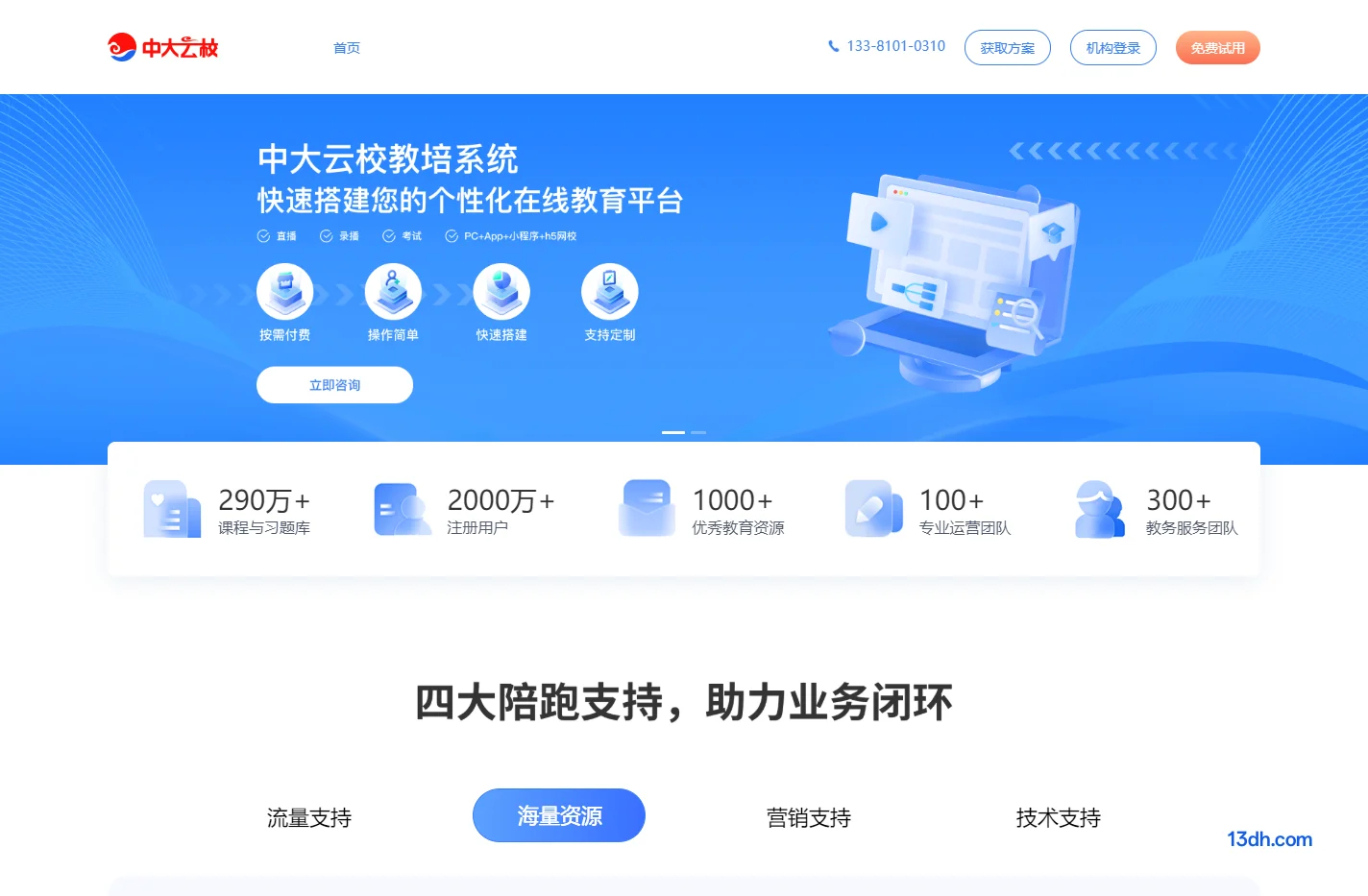 中大云校-一站式在线教育网校系统